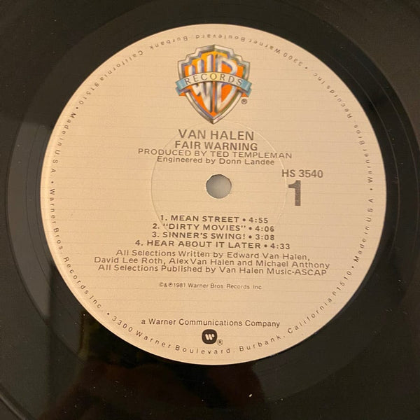 Used Vinyl Van Halen – Fair Warning LP USED VG++/VG+ 1981 Pressing J081824-10