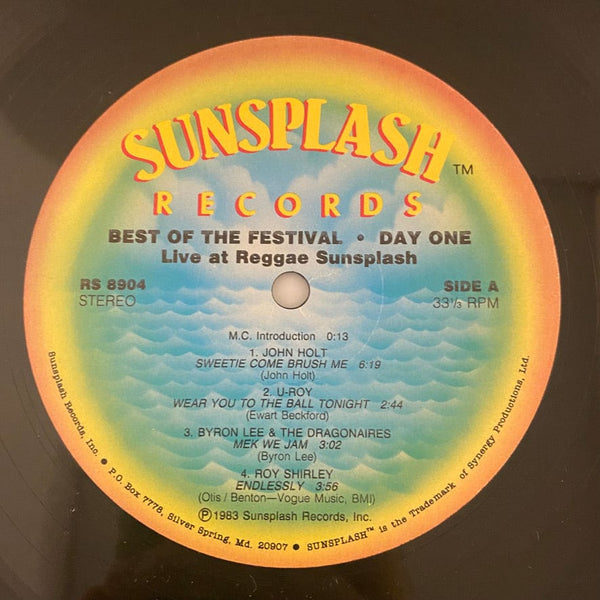 Used Vinyl Various Artists - Best Of The Festival - Day One - Live At Reggae Sunsplash LP USED VG++/VG+ J080722-22