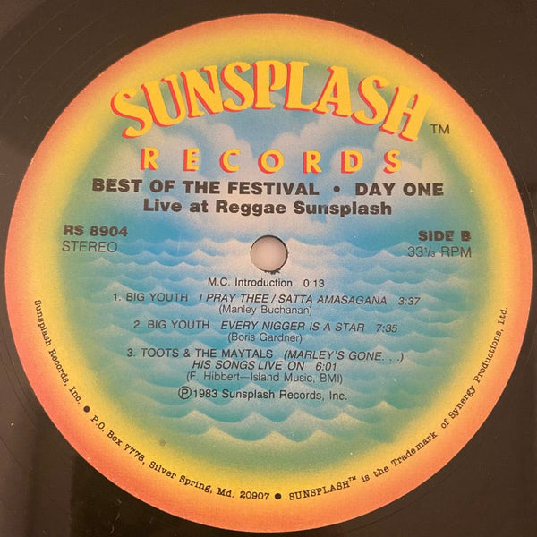 Used Vinyl Various Artists - Best Of The Festival - Day One - Live At Reggae Sunsplash LP USED VG++/VG+ J080722-22