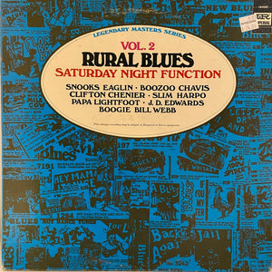Used Vinyl Various – Rural Blues Vol 2: Saturday Night Function LP USED NM/VG Promo J092322-18