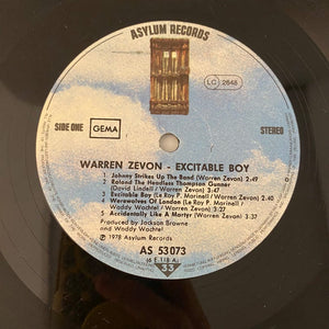 Used Vinyl Warren Zevon – Excitable Boy LP USED NM/VG German Pressing J042024-05