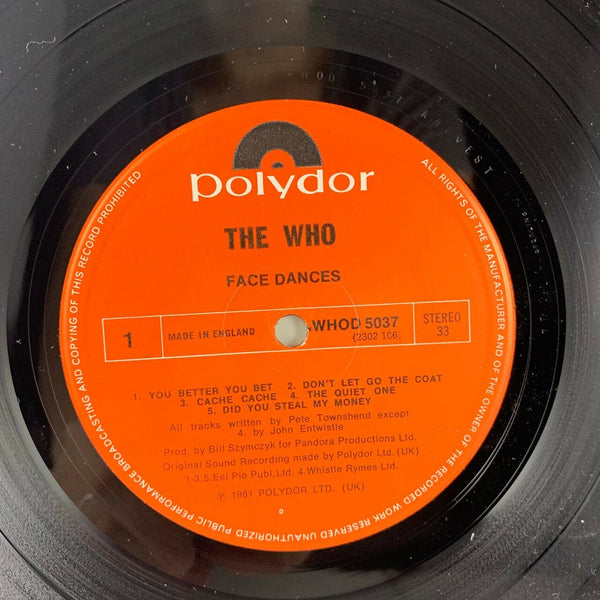 Used Vinyl Who - Face Dances LP UK Import NM-NM USED 2997