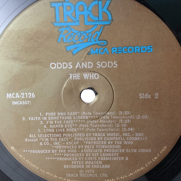 Used Vinyl Who - Odds & Sods LP Die Cut Cover VG+-VG+ USED V3 12798