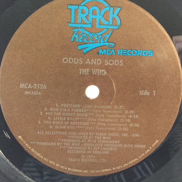 Used Vinyl Who - Odds & Sods LP NM-VG++ USED 8199