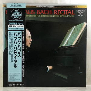 Used Vinyl Wilhelm Backhaus - Bach Recital LP Japanese Pressing OBI Analogue Audiophile NM/NM USED 13879