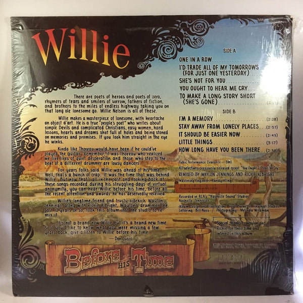 Used Vinyl Willie Nelson - Before His Time LP SEALED NOS 1040