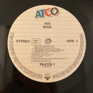 Used Vinyl Yes – 90125 LP USED VG++/VG++ German Pressing J052024-02