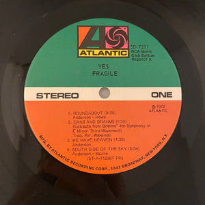 Used Vinyl Yes – Fragile LP USED VG+/G+ Club Edition J052024-06