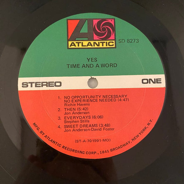 Used Vinyl Yes – Time And A Word LP USED VG++/VG+ 1970 Pressing J072824-05