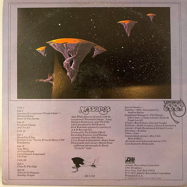 Used Vinyl Yes – Yessongs 3LP USED VG+/VG+ Record Club Edition J030223-12