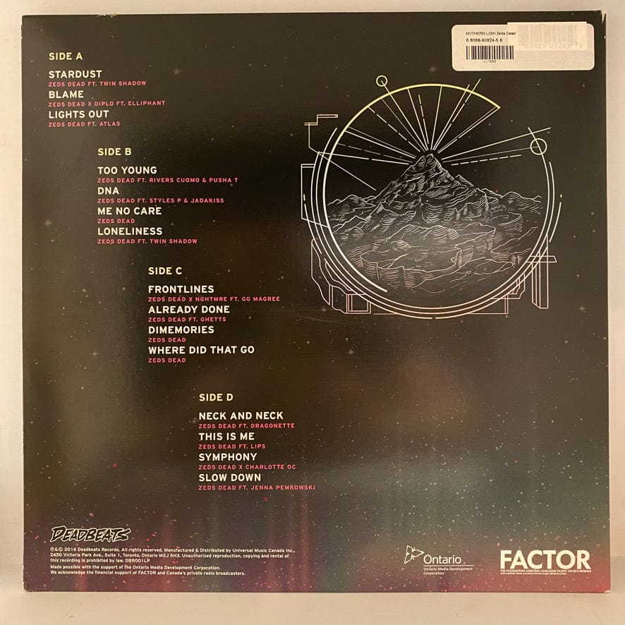 Zeds Dead – Northern Lights 2LP USED VG+/VG+ 2016 Original