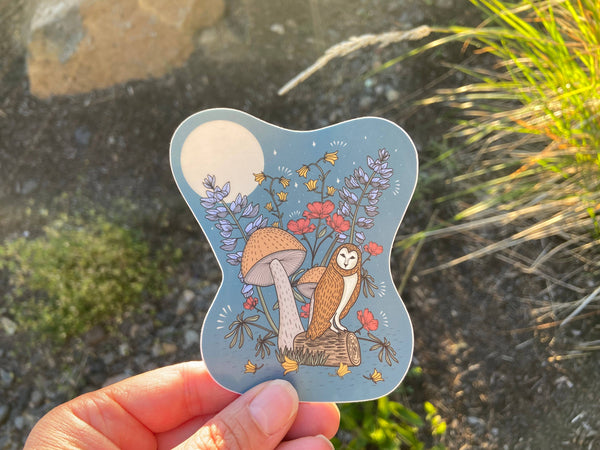 Woodland Creatures: Observant Owl - Vinyl Sticker