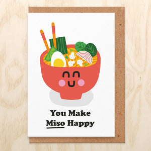 You Make Miso Happy Valentines Card