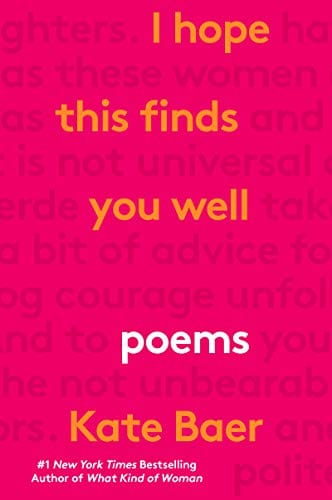 New Book NOS I Hope This Finds You Well: Poems 9780063137998