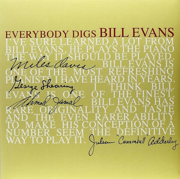 Bill Evans - Everybody Digs Bill Evans LP NEW Reissue