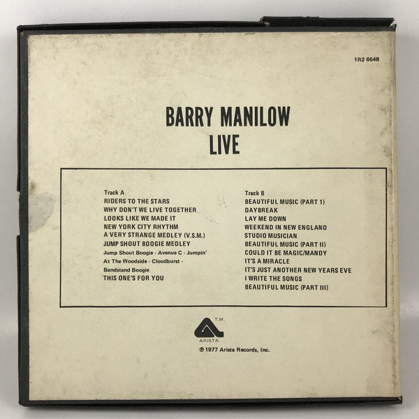 Barry Manilow - Live 3 3-4 Reel to Reel NOT PLAY TESTED USED