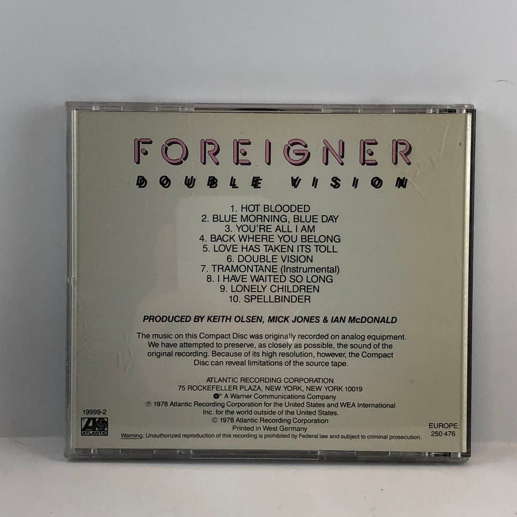 Foreigner - Double Vision CD West German Import USED – Hi-Voltage