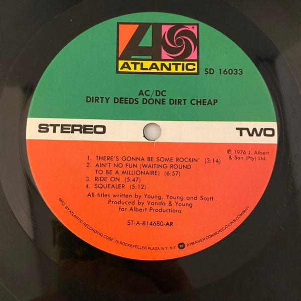 – Dirty Deeds Done Dirt Cheap LP USED VG+/VG+ 1981 Pressing Hi-Voltage Records