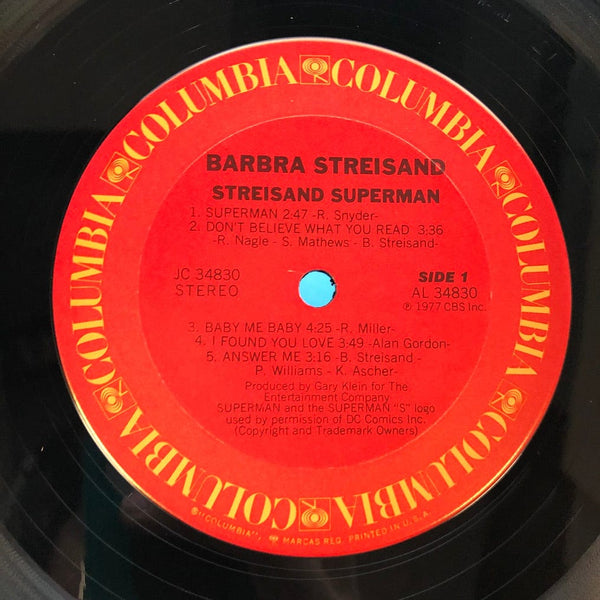 Barbra Streisand - Superman LP VG++/VG++ USED
