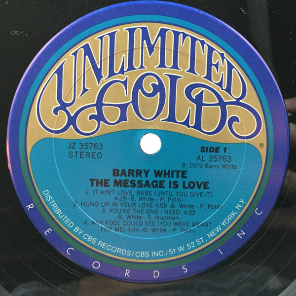 Barry White - The Message Is Love LP Shrink NM-NM USED