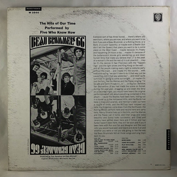 Beau Brummels - Beau Brummels '66 LP Promo VG++-VG+ USED