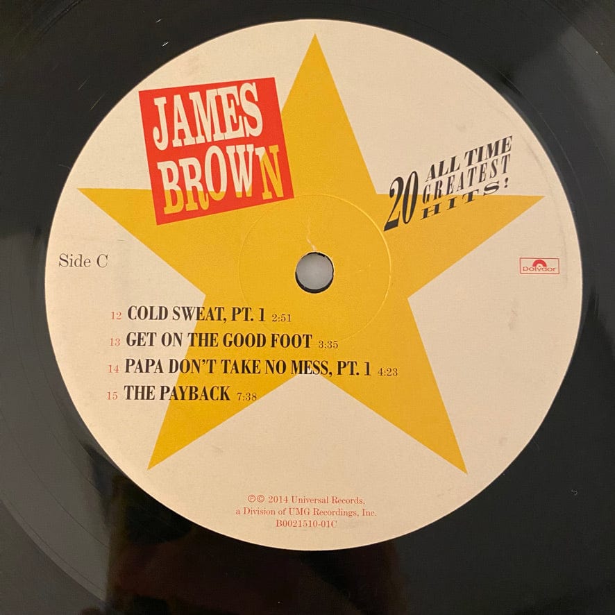 James Brown – 20 All-Time Greatest Hits! 2LP USED VG+/VG++ – Hi