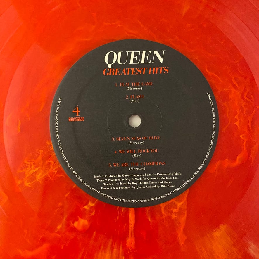 Queen – Greatest Hits 2LP Used NM/NM Red w/ Orange Vinyl – Hi